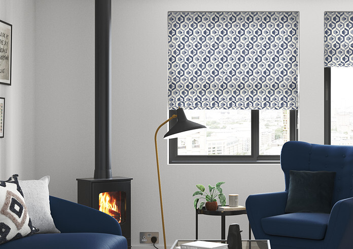 Gusta, Navy - Roman Blind - Image 3